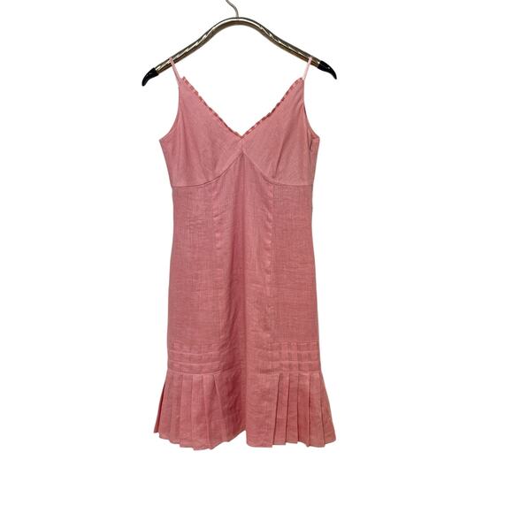 Ann Taylor Dresses & Skirts - Ann Taylor Petites Pink Linen Slip Dress Cottagecore Grunge 4P
